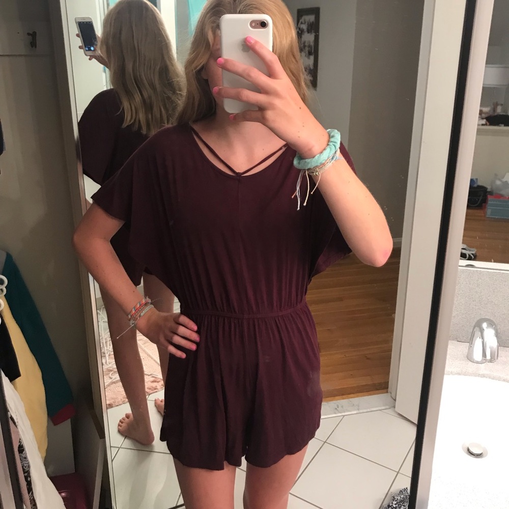 Maroon Romper